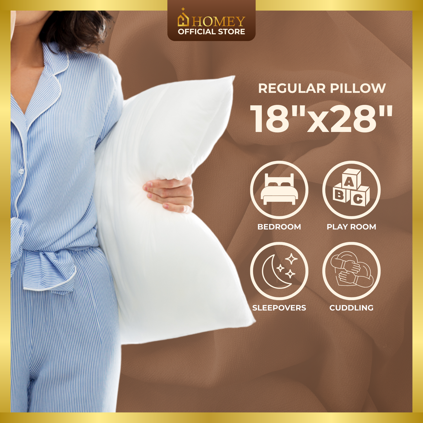 Homey Cloud Body Pillow 18x36inch – Long White Body Pillow for Sleeping, Pregnancy, Side Sleepers, and Bed Support
