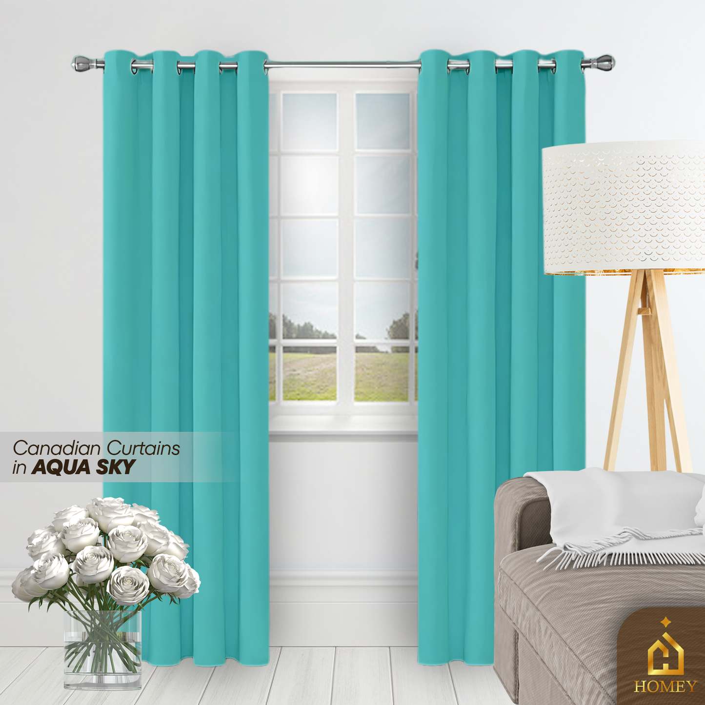 Homey Canadian Curtain 7FT (84 x 55 inches)