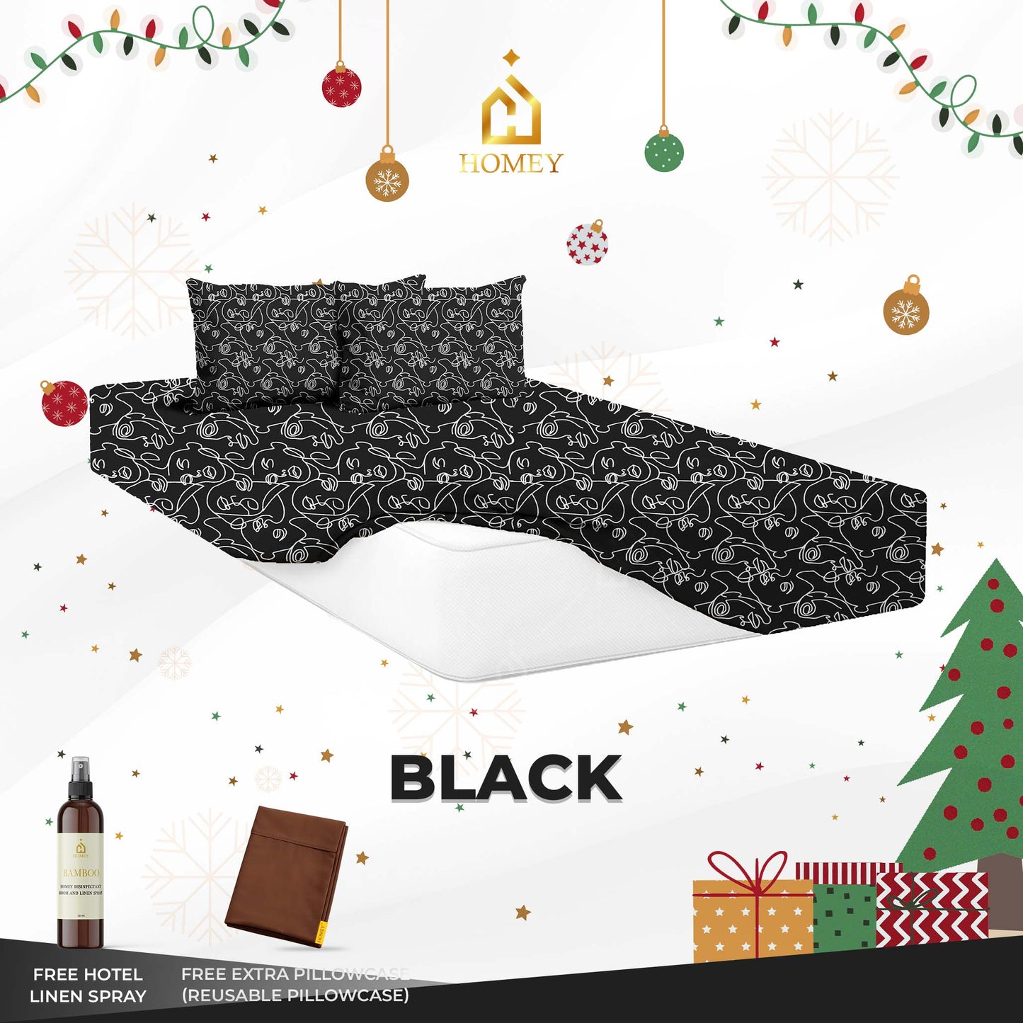Homey Bedsheet: King Size (72in x 75in)