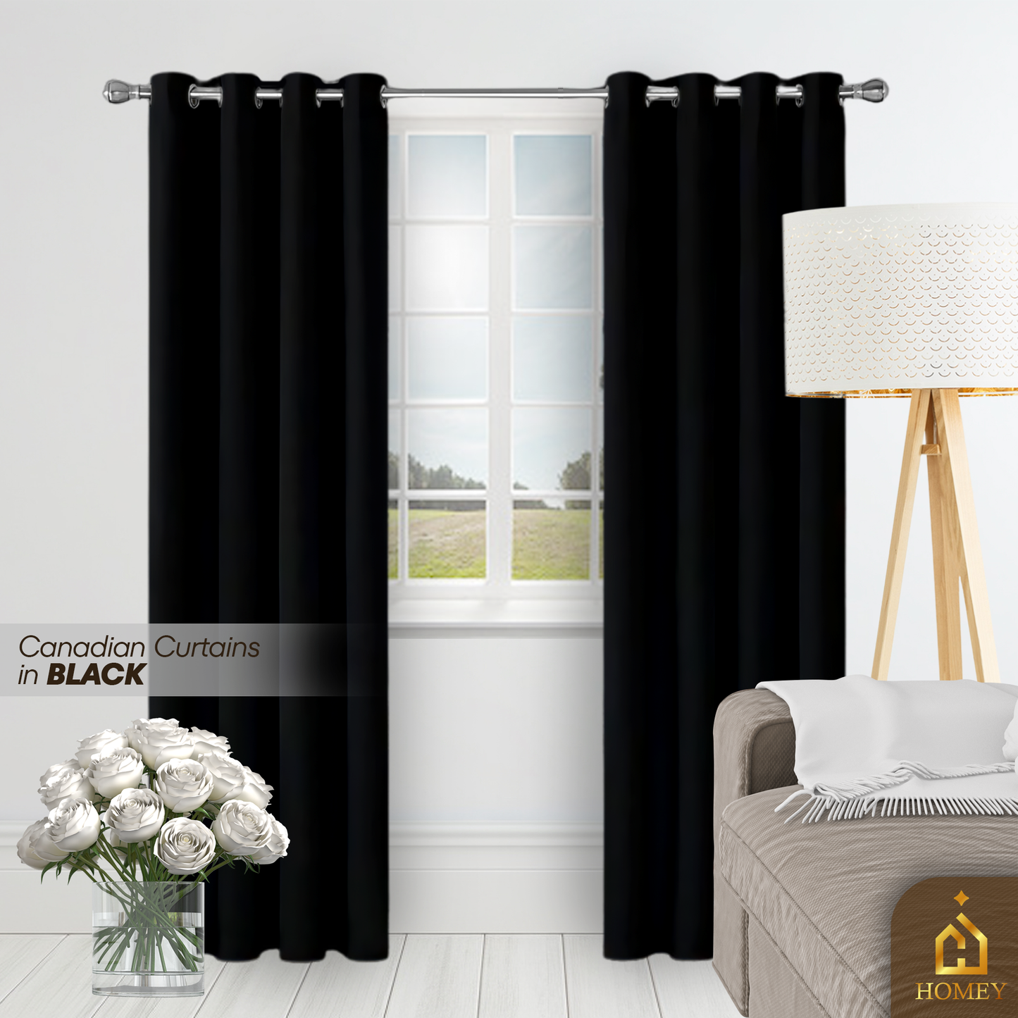 Homey Canadian Curtain 7FT (84 x 55 inches)