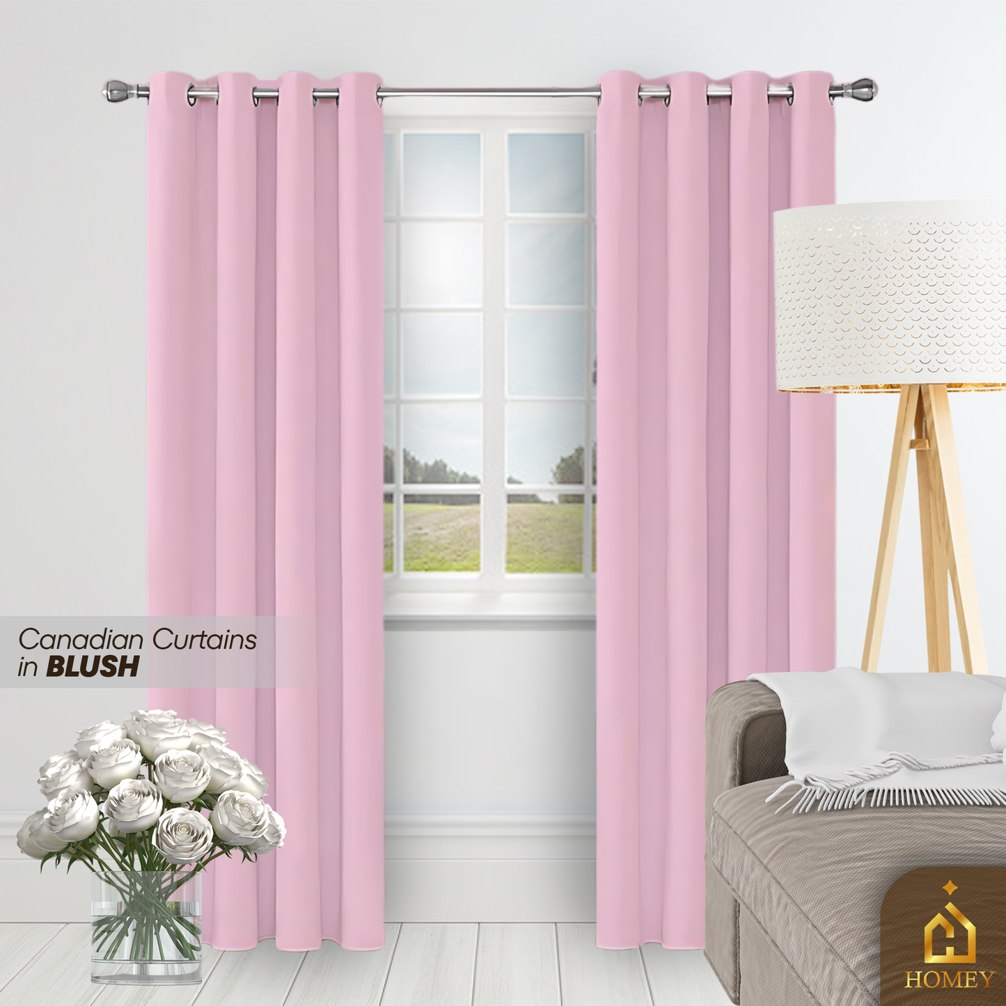Homey Canadian Curtain 7FT (84 x 55 inches)