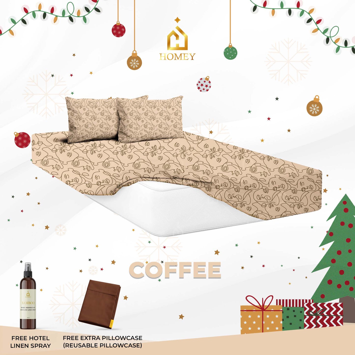 Homey Bedsheet: King Size (72in x 75in)