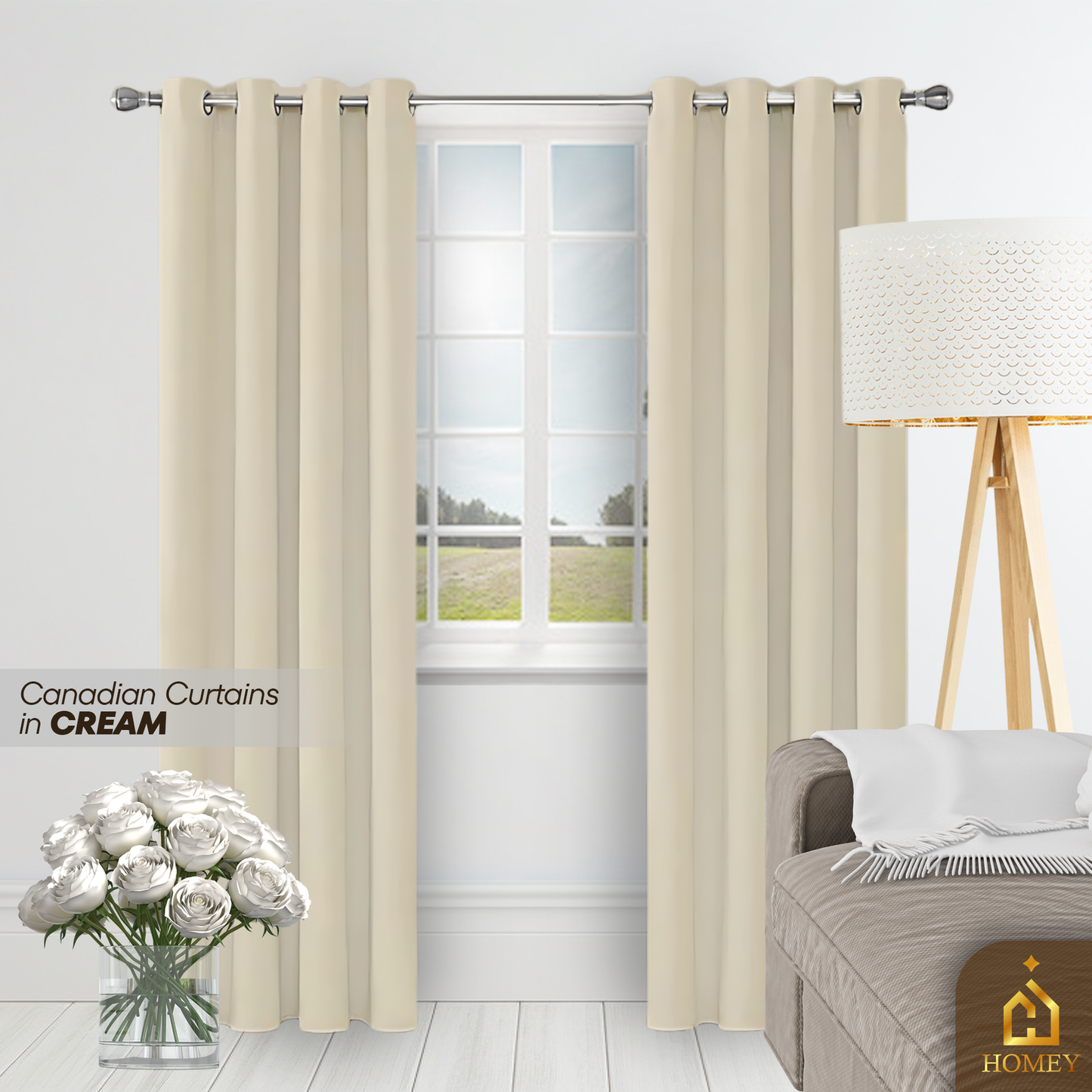 Homey Canadian Curtain 7FT (84 x 55 inches)
