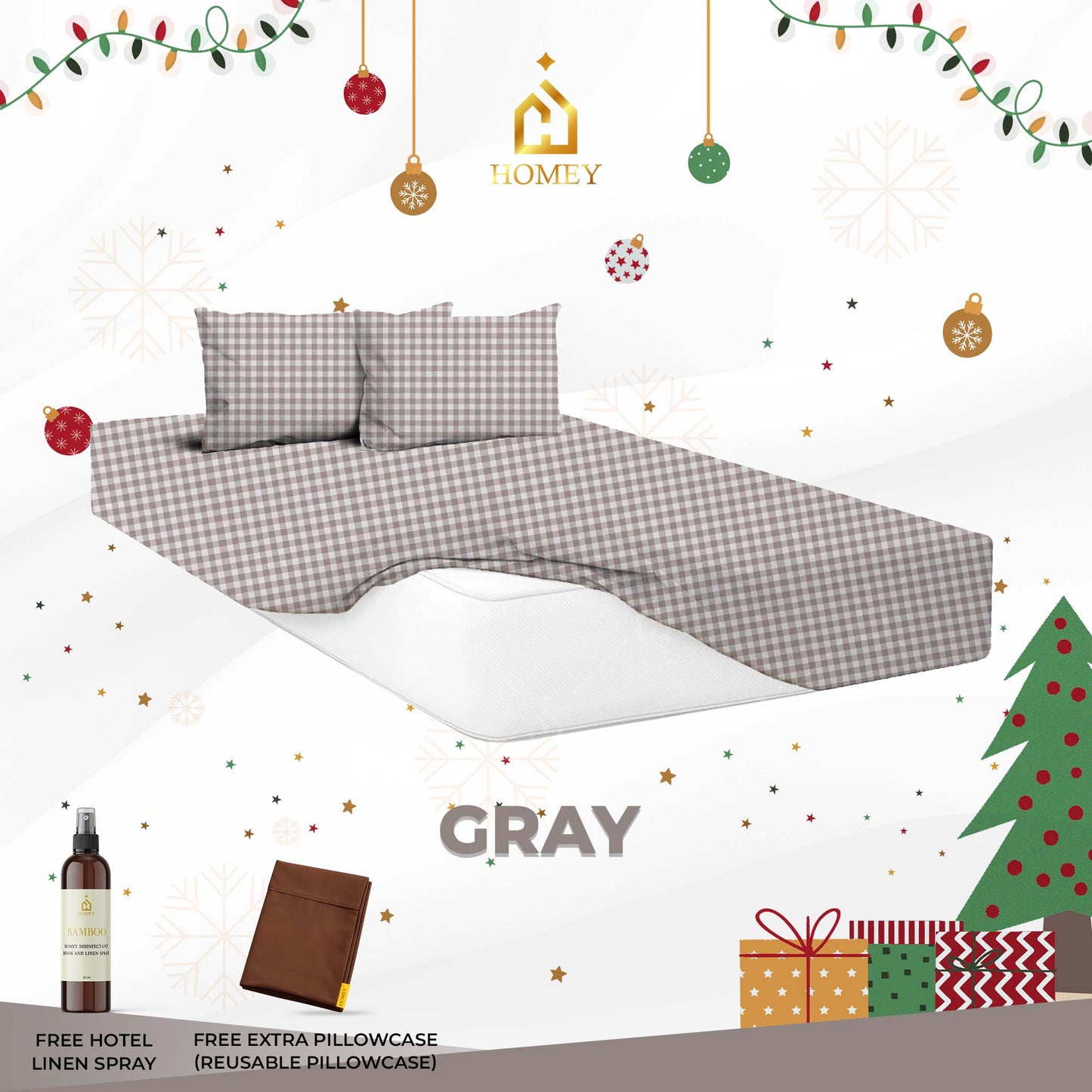 Homey Bedsheet: King Size (72in x 75in)