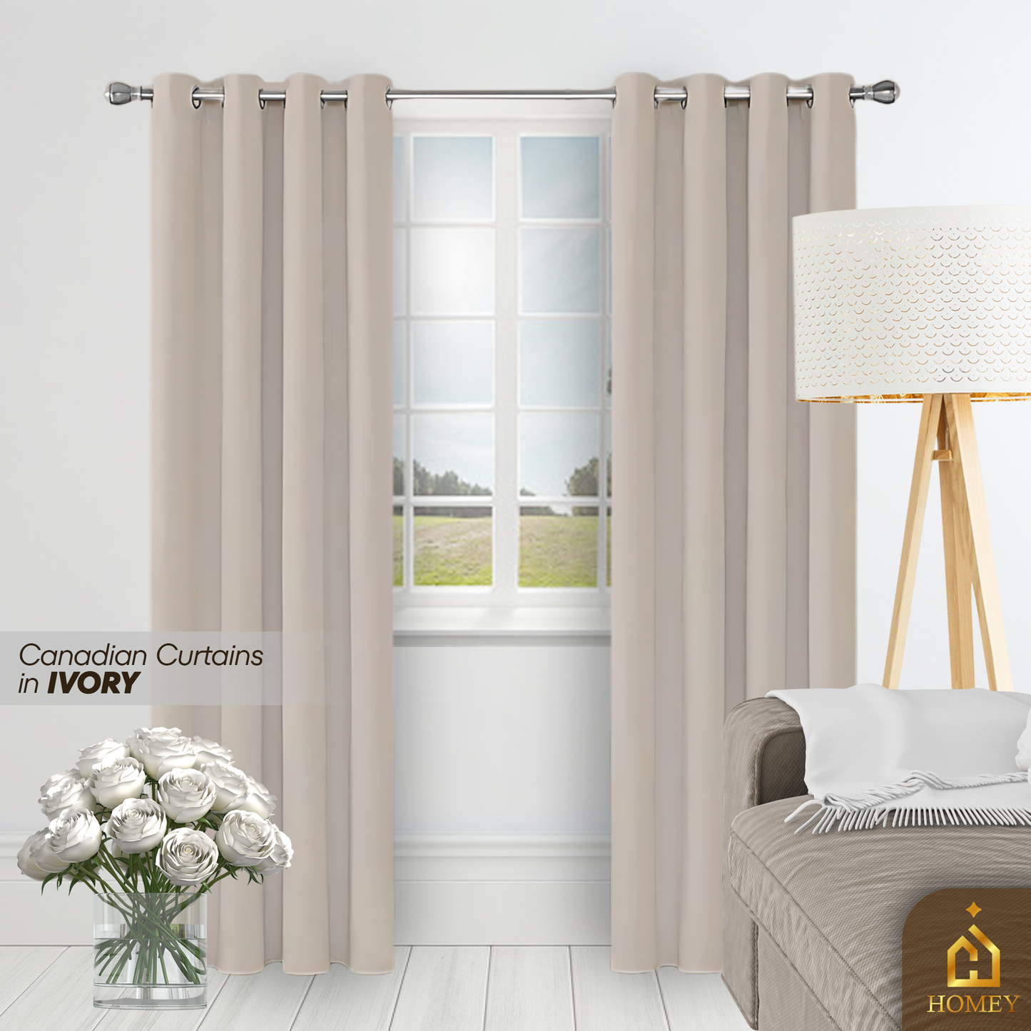 Homey Canadian Curtain 7FT (84 x 55 inches)