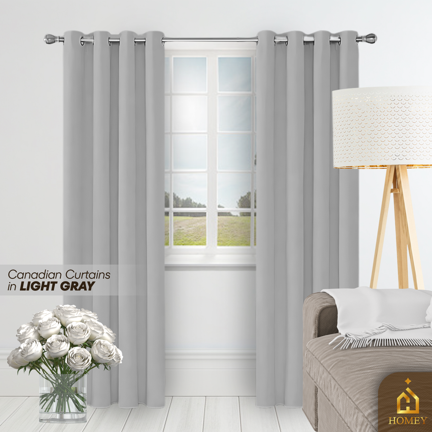 Homey Canadian Curtain 7FT (84 x 55 inches)