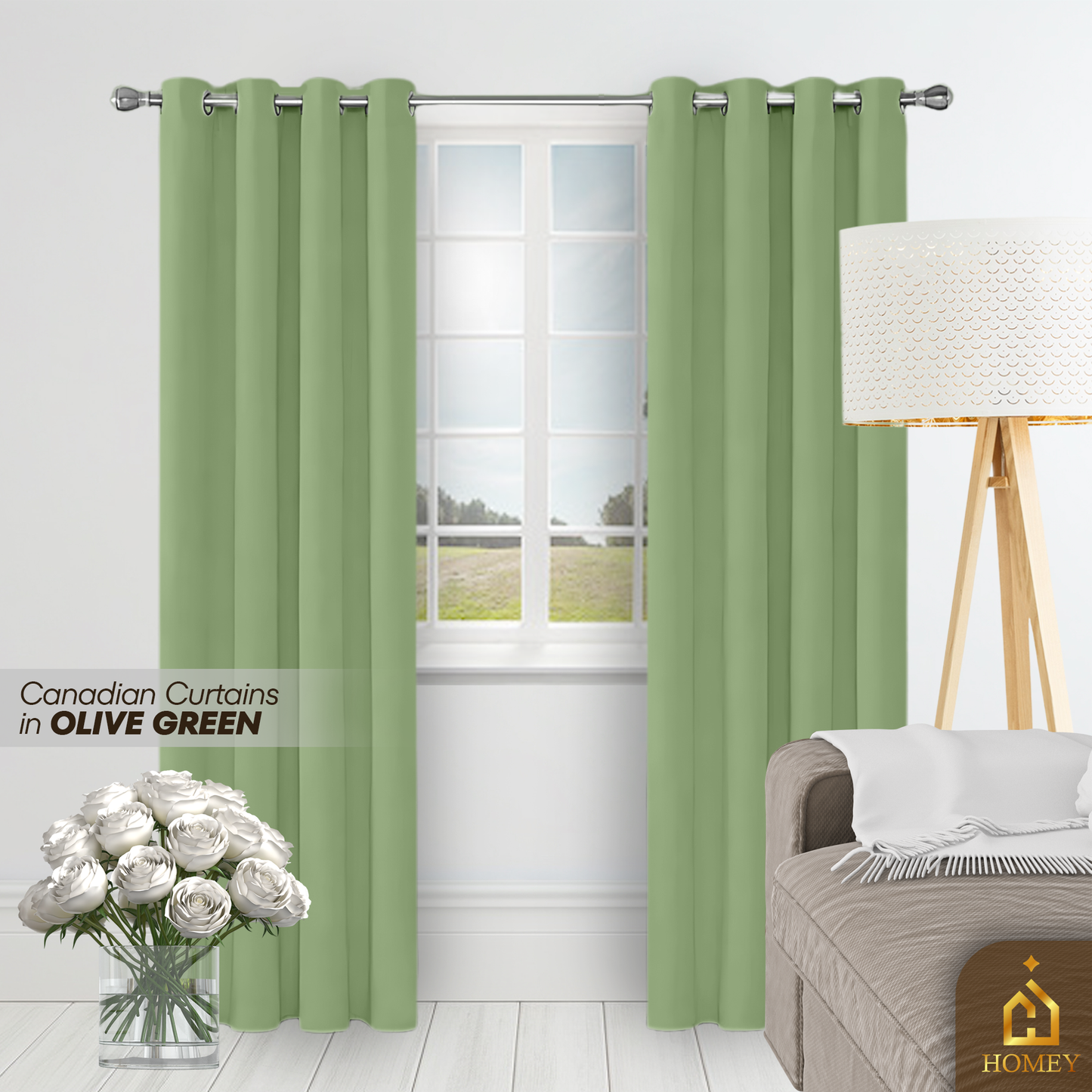 Homey Canadian Curtain 7FT (84 x 55 inches)