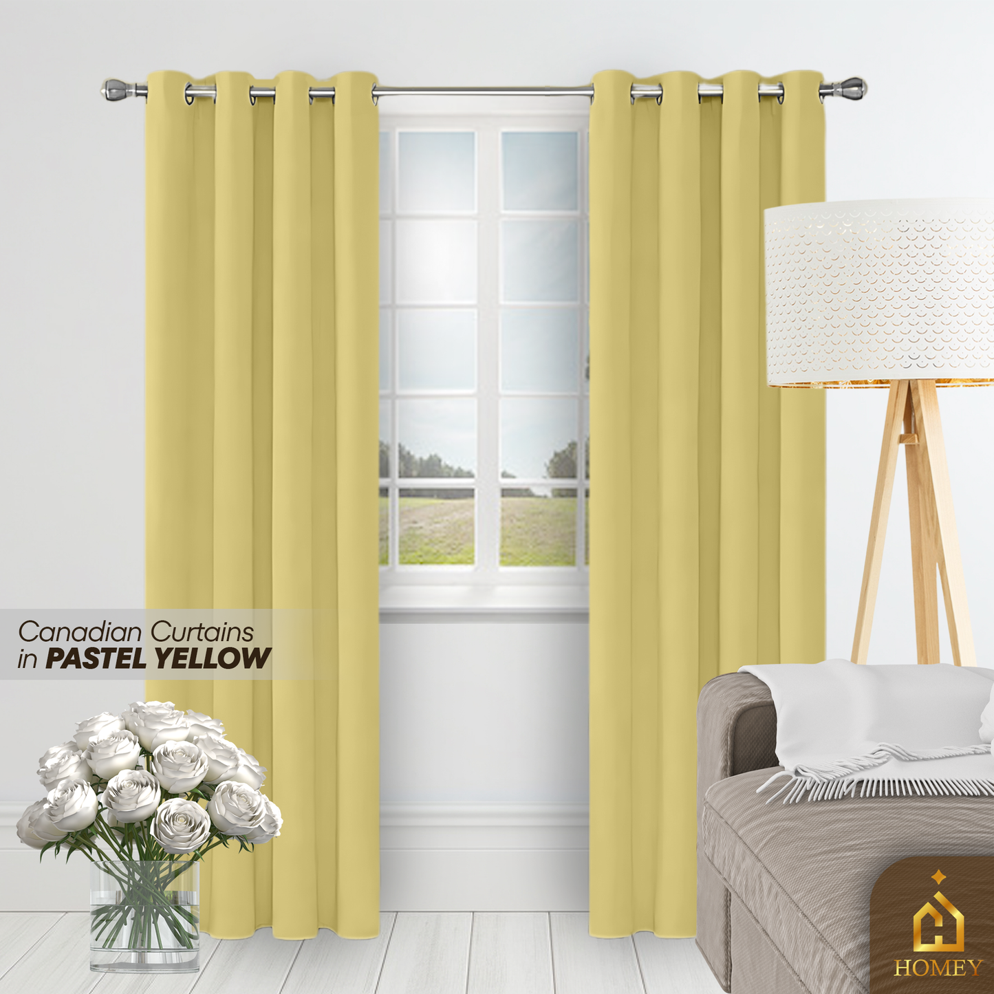 Homey Canadian Curtain 7FT (84 x 55 inches)