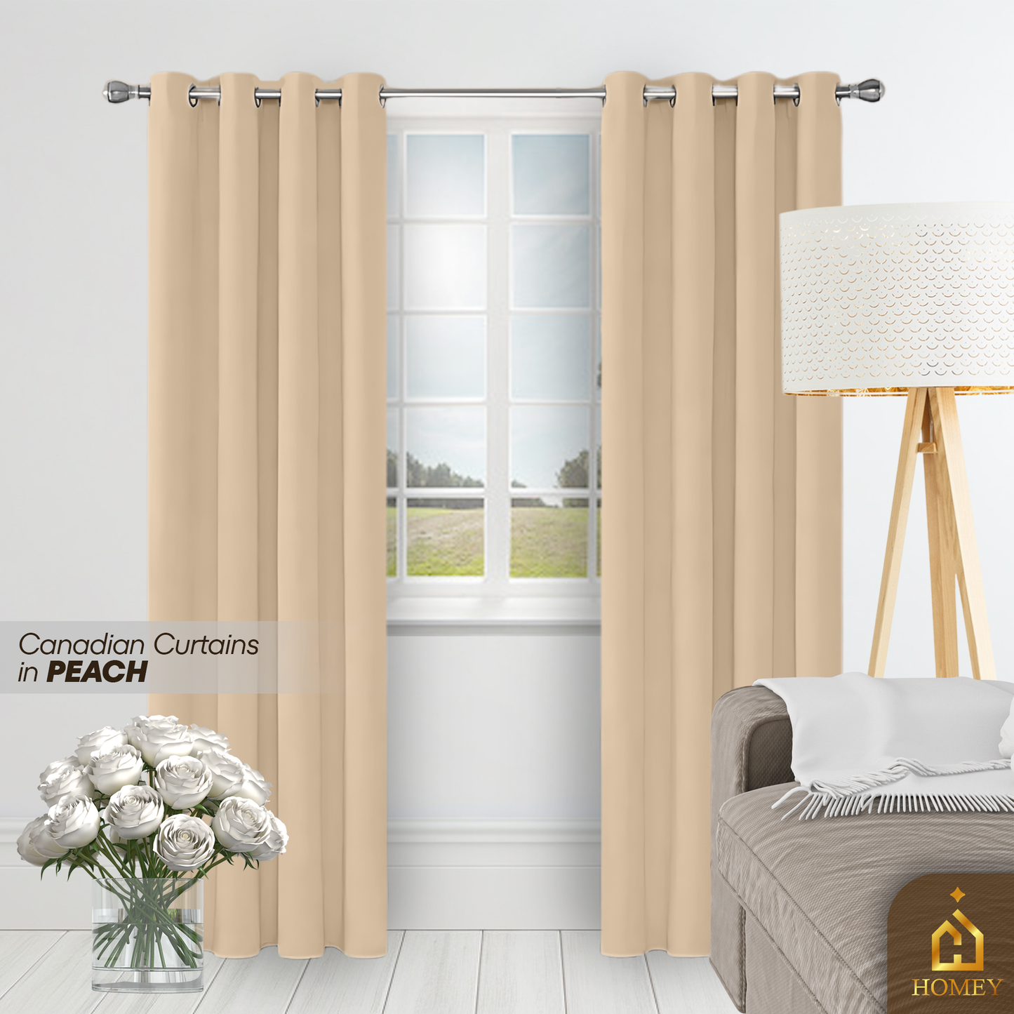 Homey Canadian Curtain 7FT (84 x 55 inches)