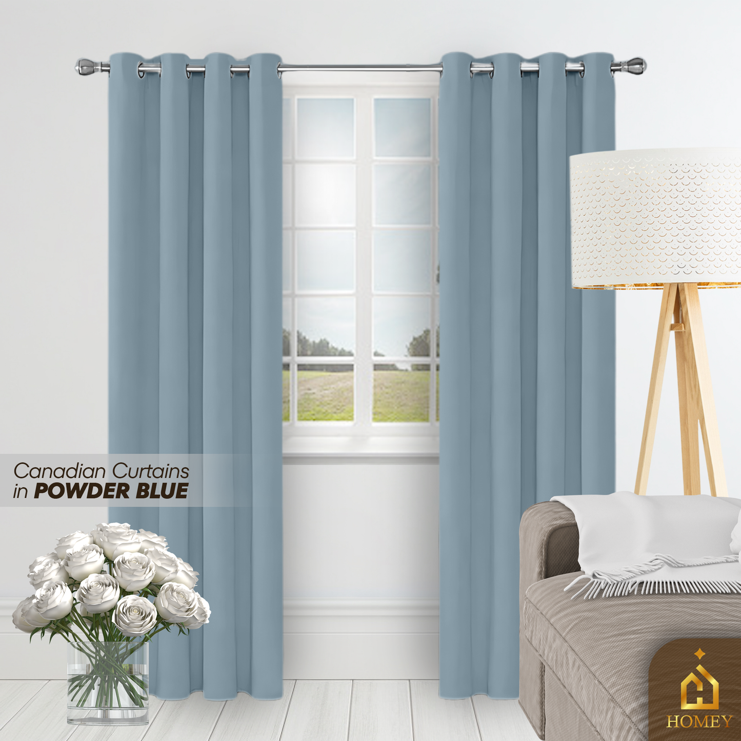 Homey Canadian Curtain 7FT (84 x 55 inches)