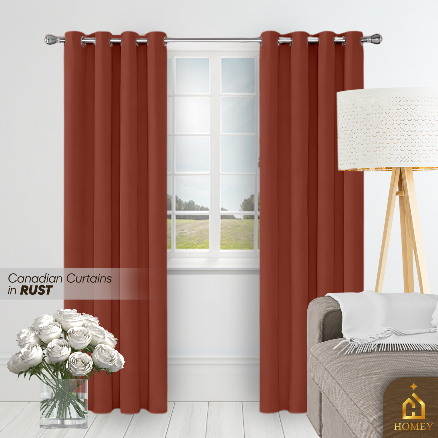Homey Canadian Curtain 7FT (84 x 55 inches)