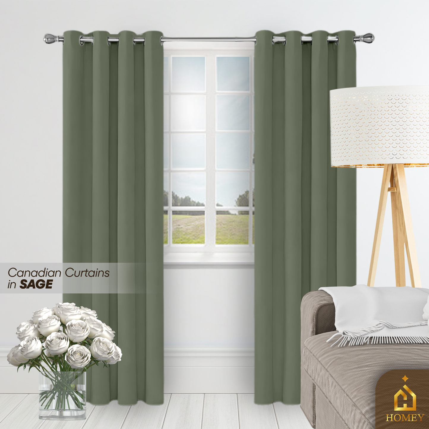Homey Canadian Curtain 7FT (84 x 55 inches)