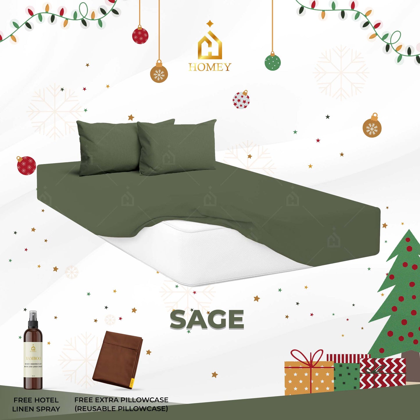 Homey Bedsheet: Single Size (36in x 75in)