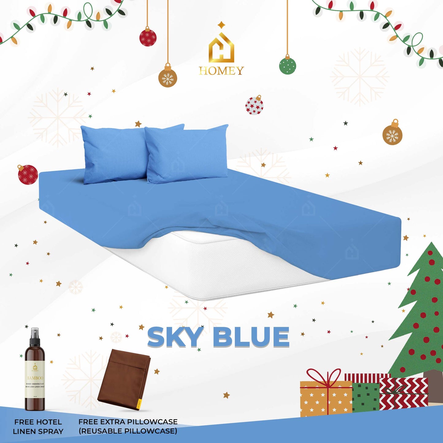 Homey Bedsheet: Single Size (36in x 75in)