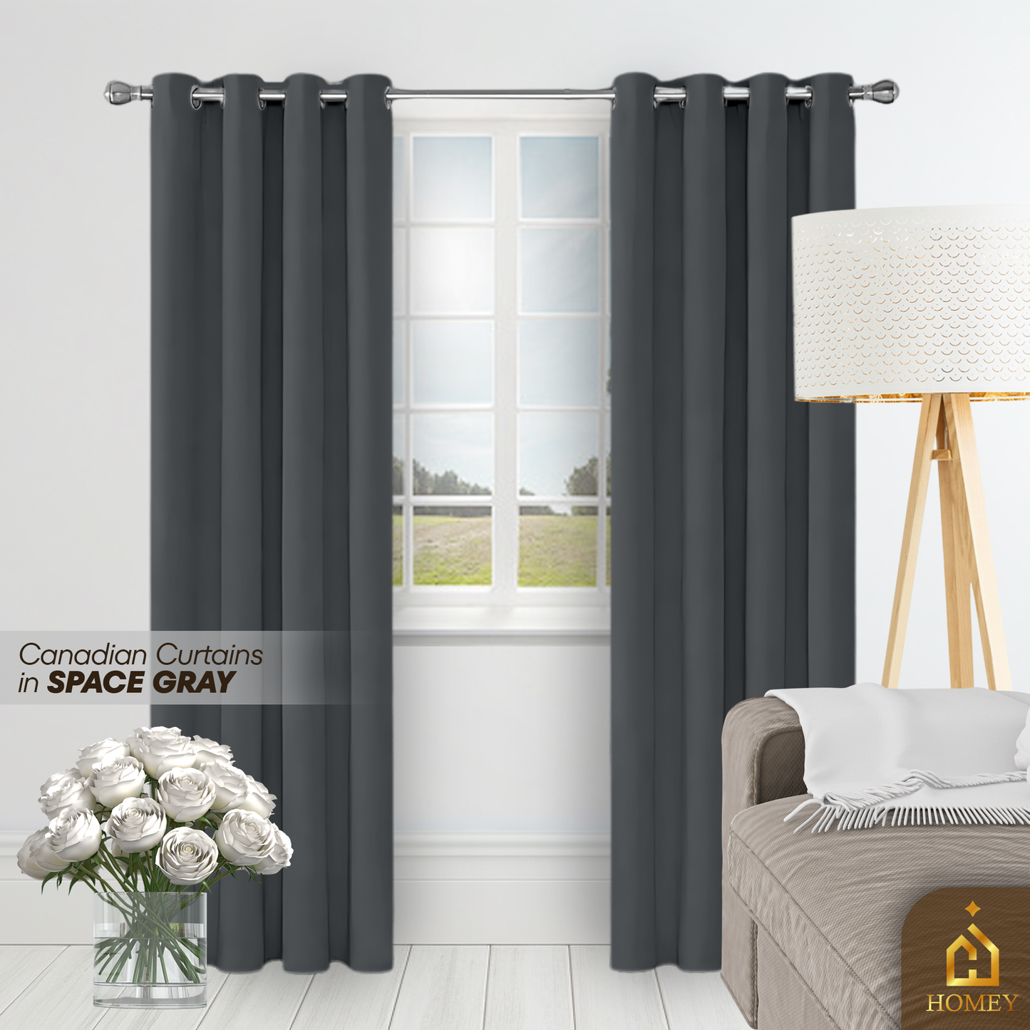 Homey Canadian Curtain 7FT (84 x 55 inches)