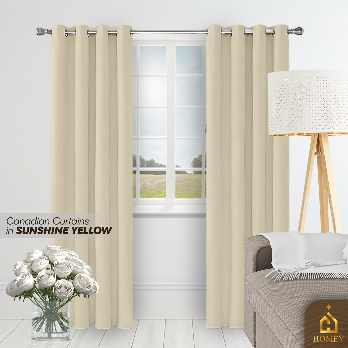Homey Canadian Curtain 7FT (84 x 55 inches)