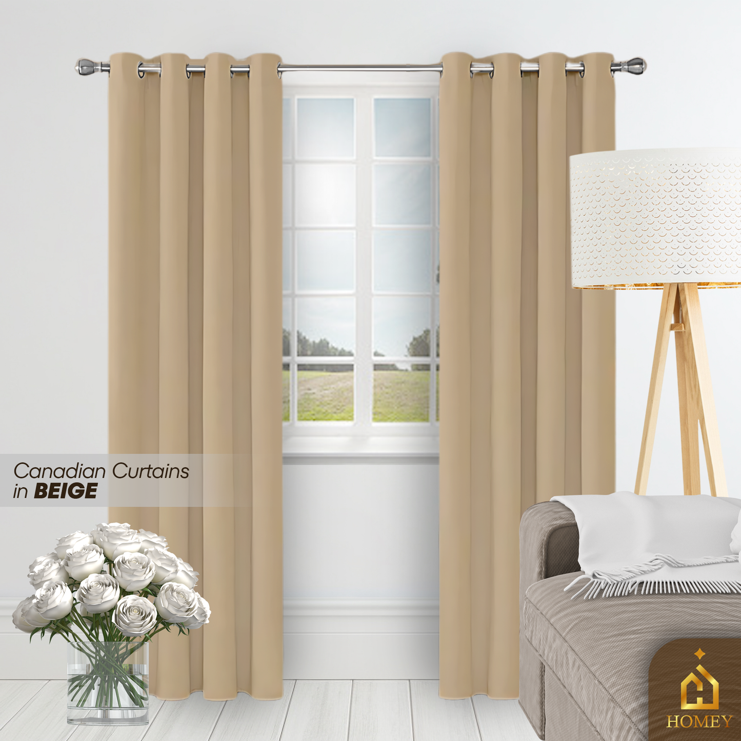 Homey Canadian Curtain 7FT (84 x 55 inches)