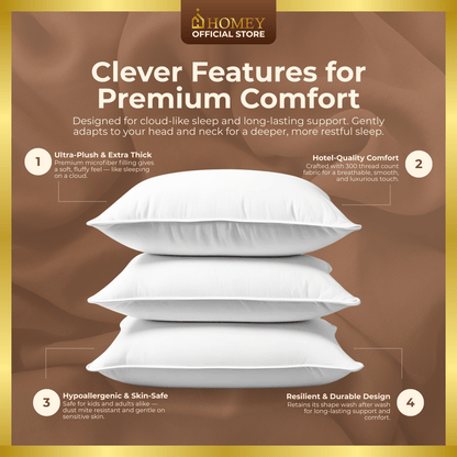 Premium 18x18 Throw Pillow – Homey CloudSoft Decorative Pillow for Sofa, Bed & Lounge