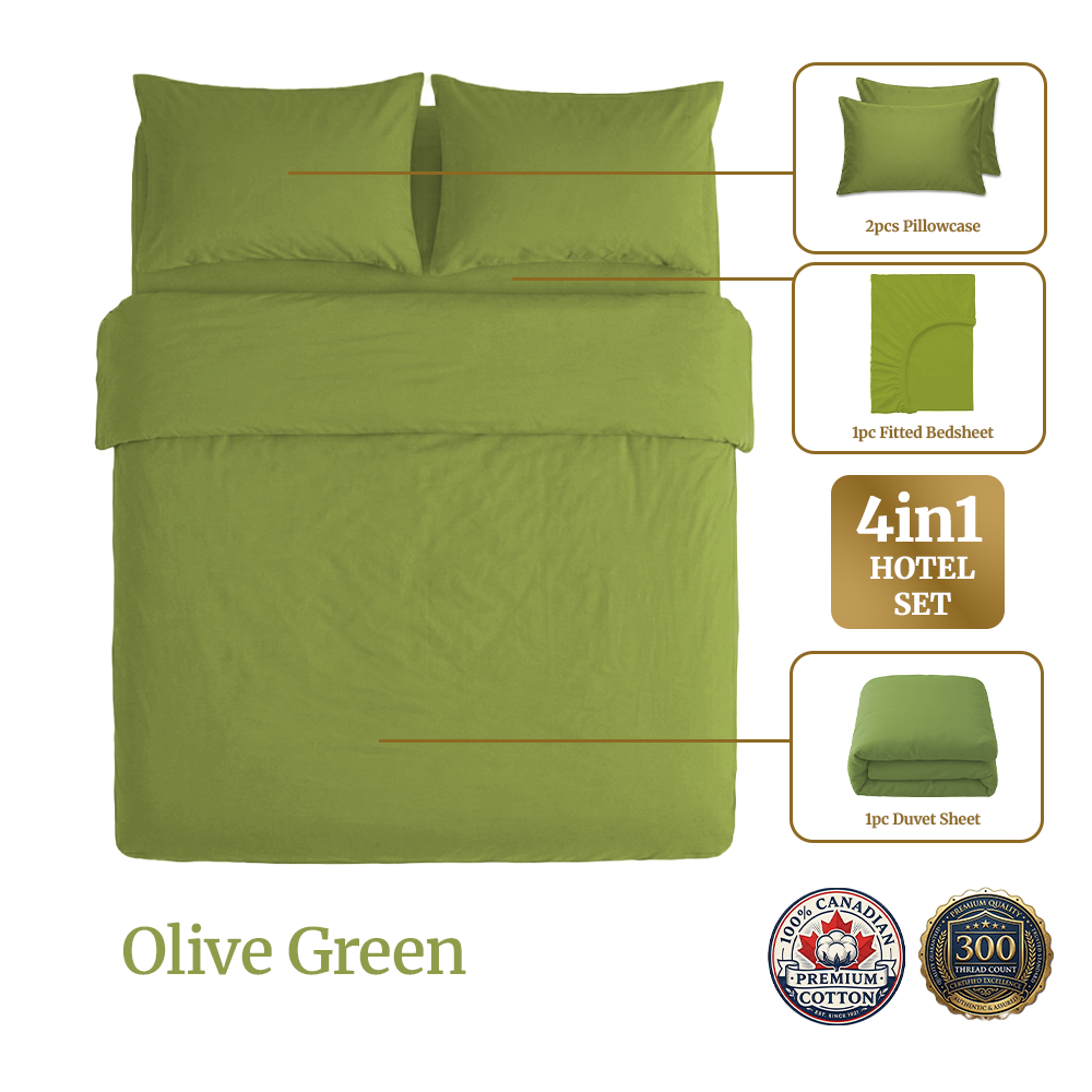 Homey CloudHug 4-in-1 Hotel Set – Dual-Tone Duvet, Bedsheet & Pillowcases