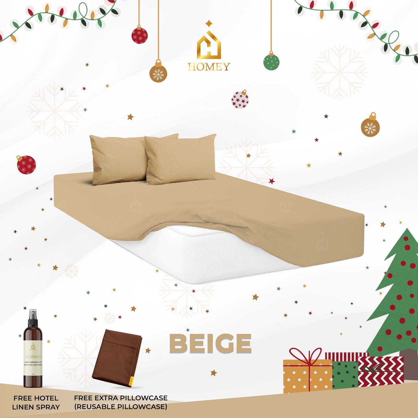 Homey Bedsheet: Single Size (36in x 75in)