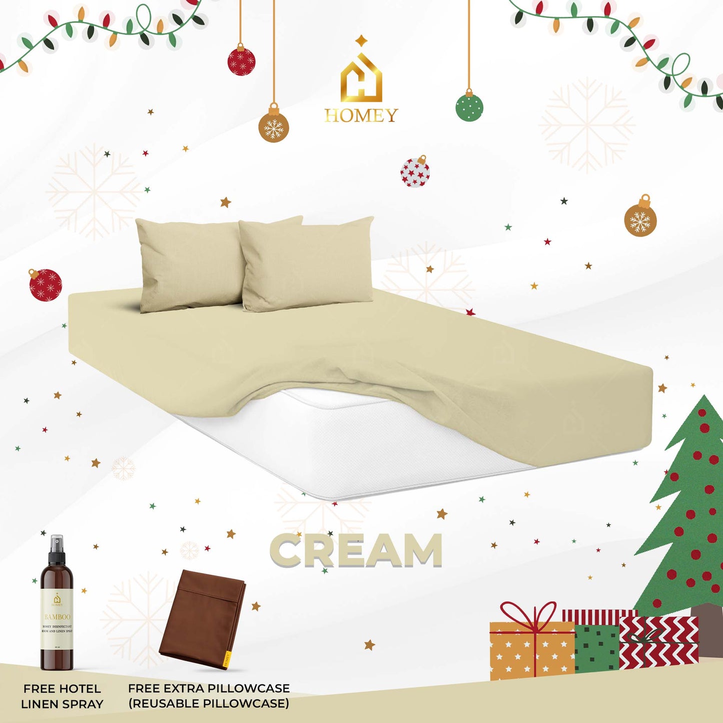 Homey Bedsheet: Single Size (36in x 75in)