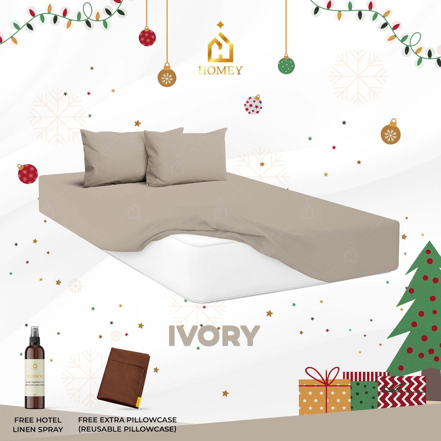 Homey Bedsheet: Single Size (36in x 75in)