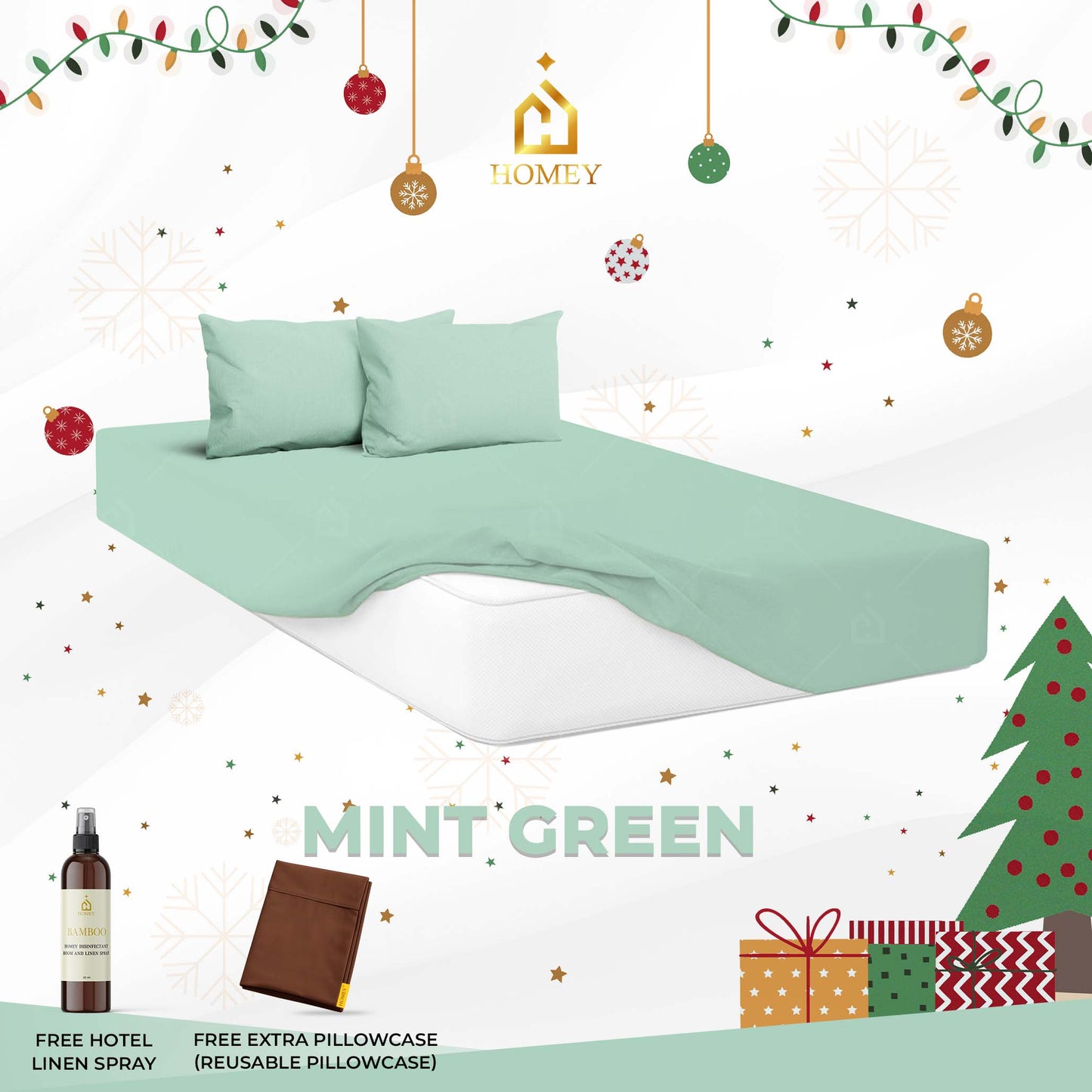 Homey Bedsheet: Single Size (36in x 75in)