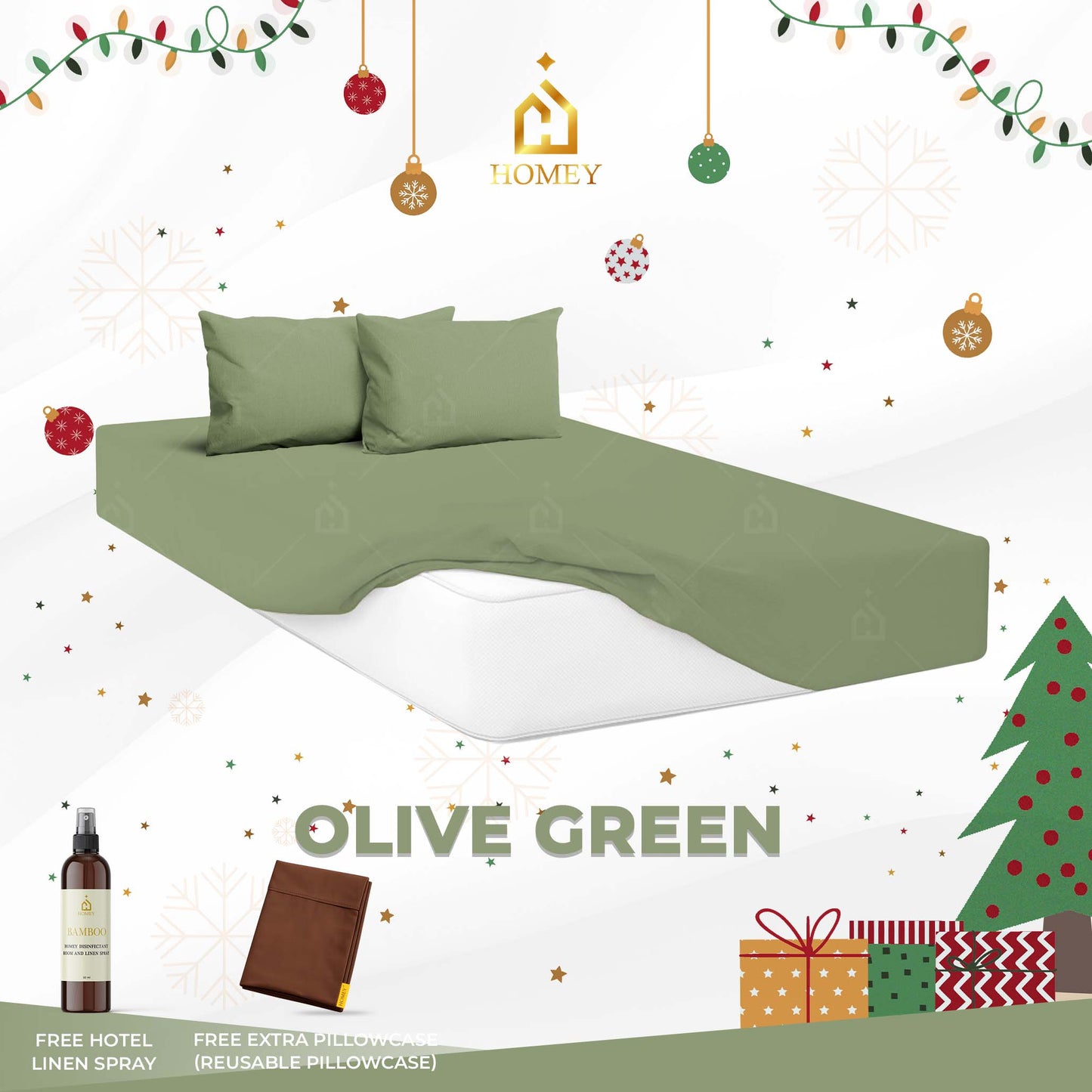 Homey Bedsheet: Single Size (36in x 75in)