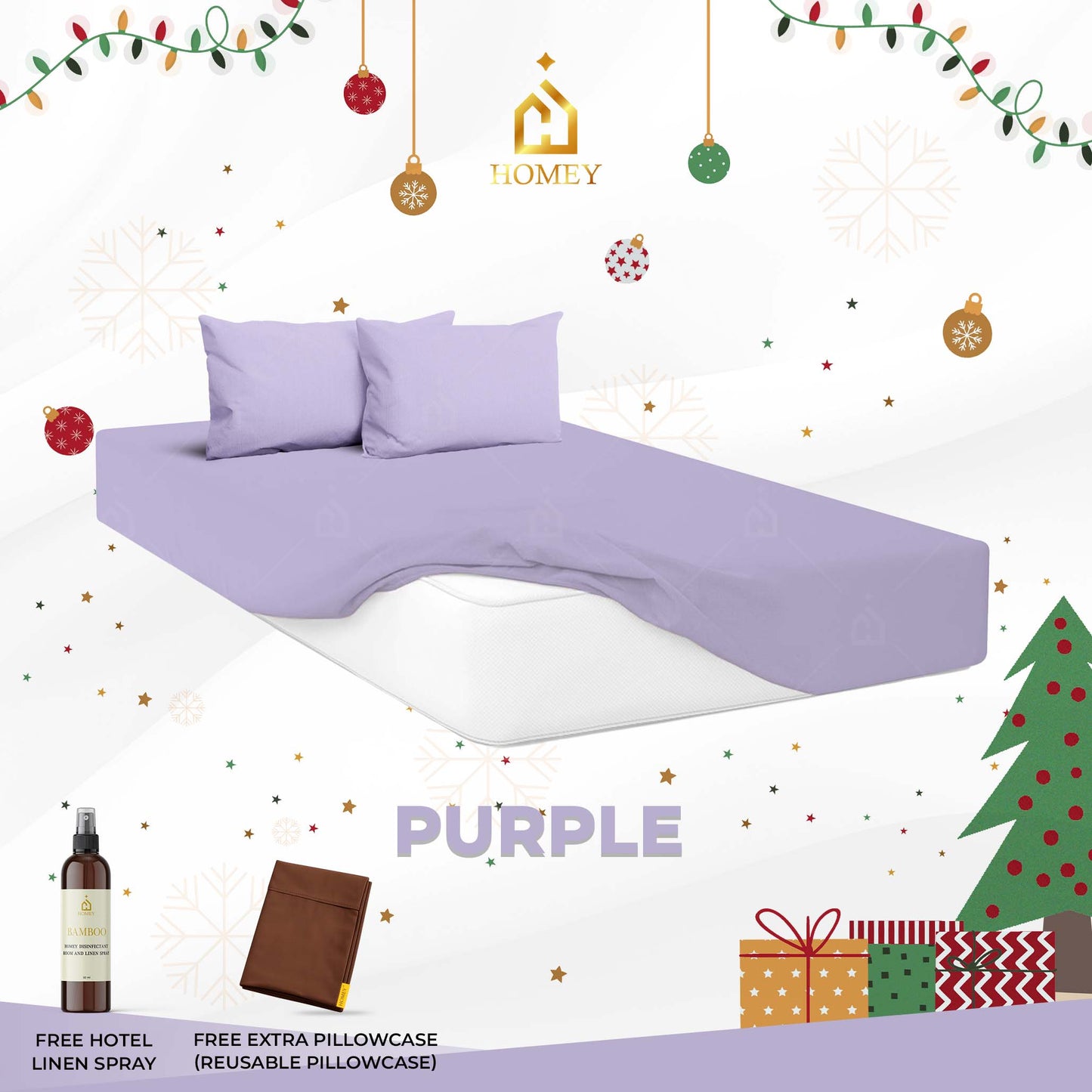 Homey Bedsheet: Single Size (36in x 75in)
