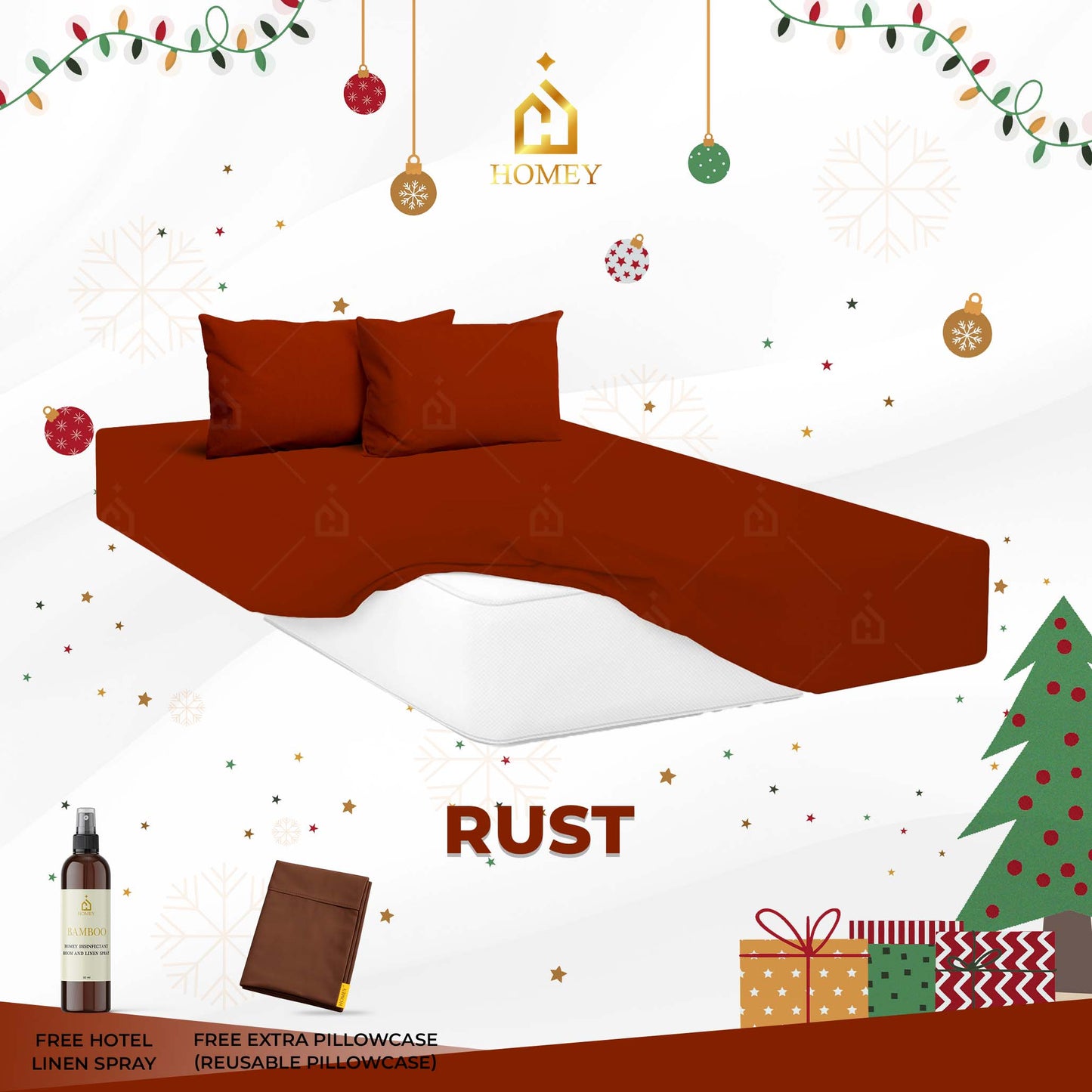 Homey Bedsheet: Single Size (36in x 75in)
