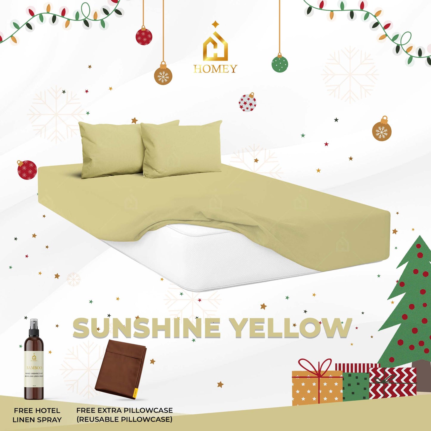 Homey Bedsheet: Single Size (36in x 75in)