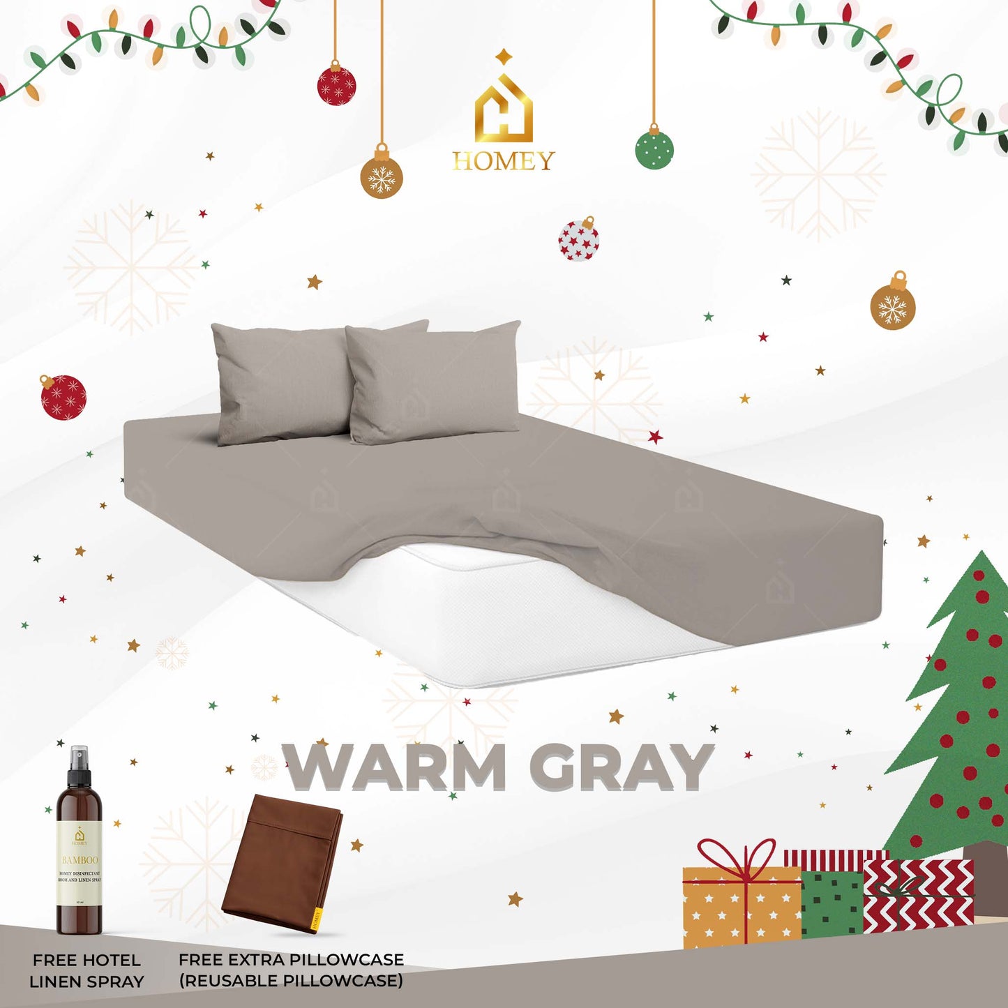 Homey Bedsheet: Single Size (36in x 75in)